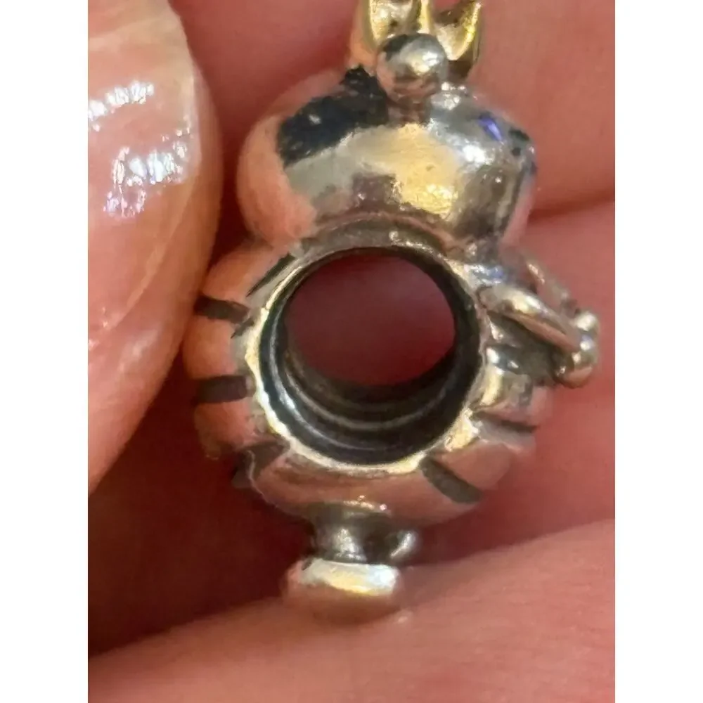 Pandora Queen Bee Charm ALE 925 Sterling Silver With 14k Gold Crown